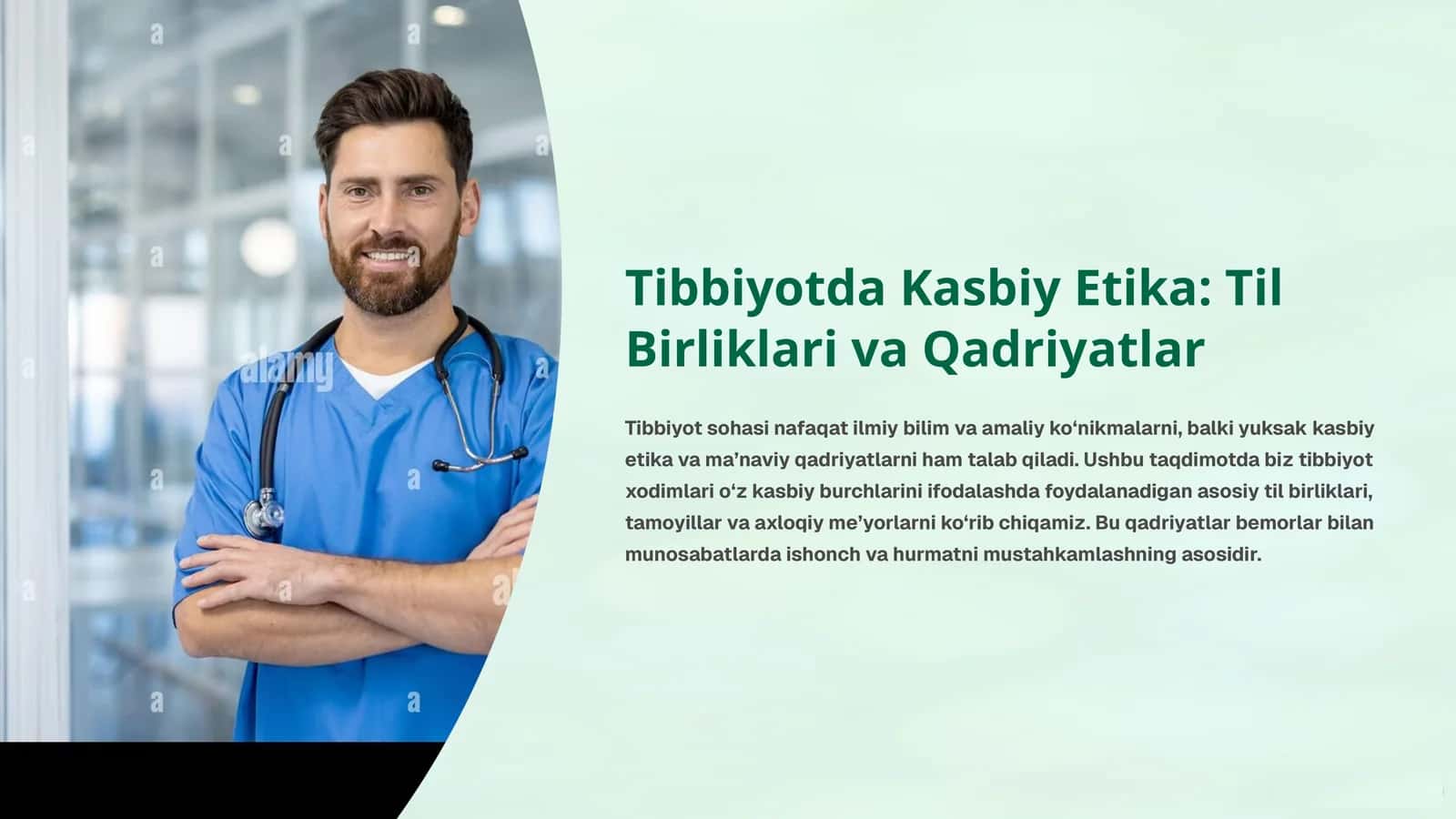 Tibbiyotda Kasbiy Etika: Til Birliklari va Qadriyatlar 1