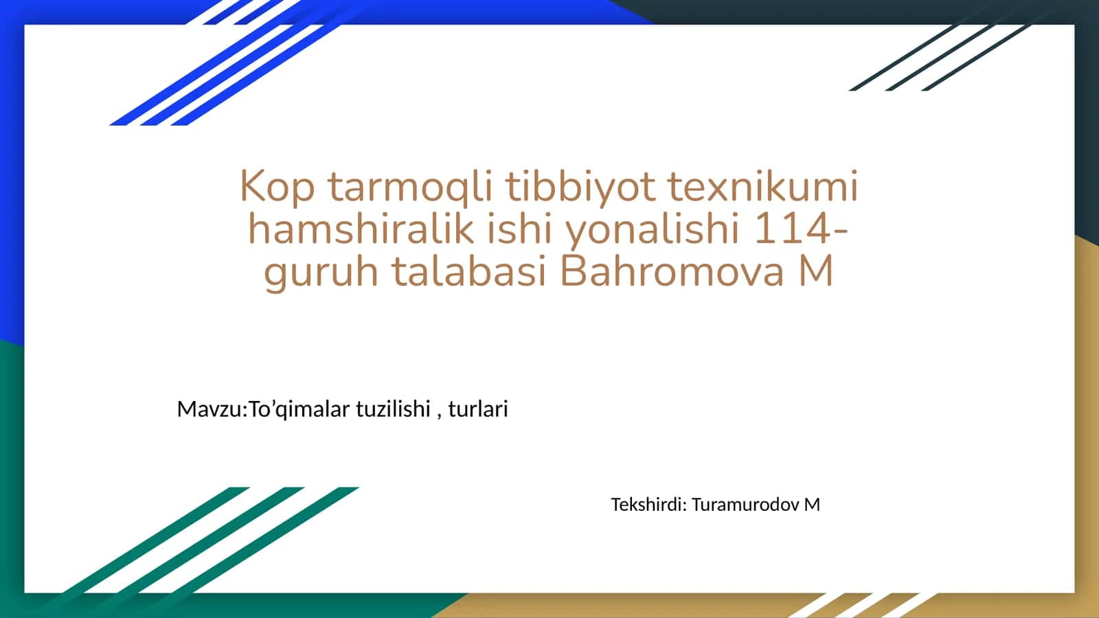 To’qimalar tuzilishi, turlari 1