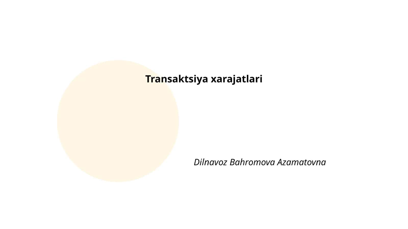 Transaktsiya xarajatlari 1