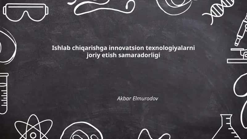 Ishlab chiqarishda avtomatlashtirish vositalari 1