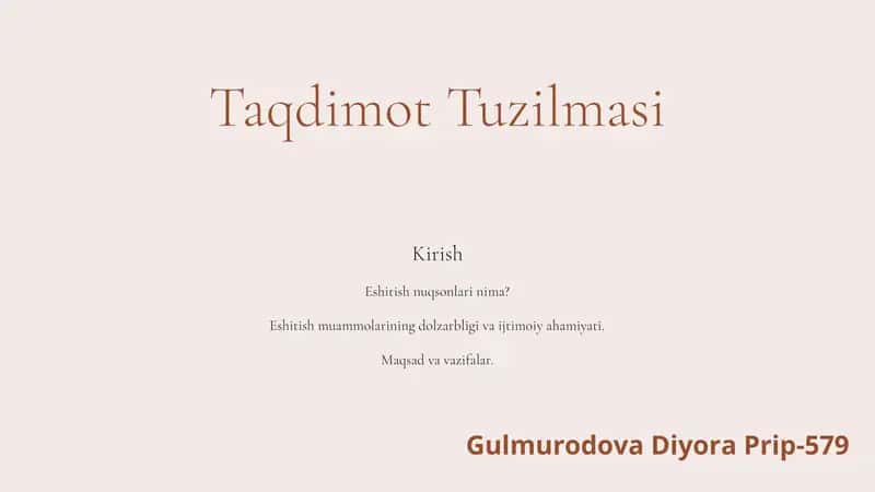 Taqdimot Tuzilmasi 1