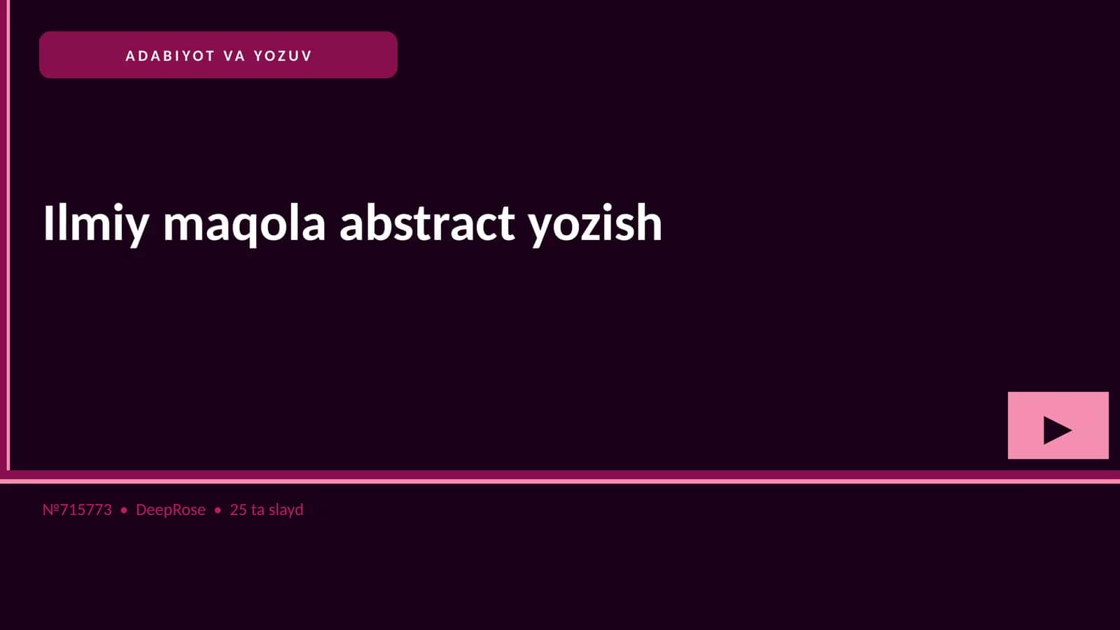 Ilmiy maqola abstract yozish 1