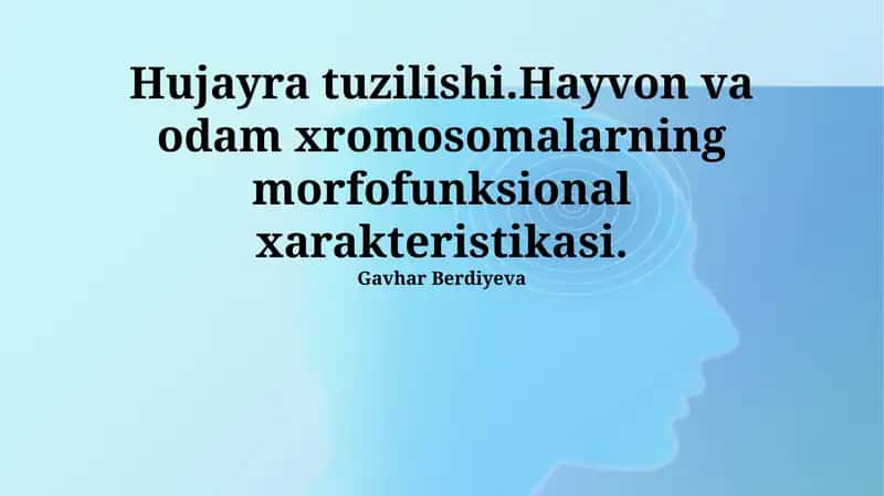 Hujayra tuzilishi 1