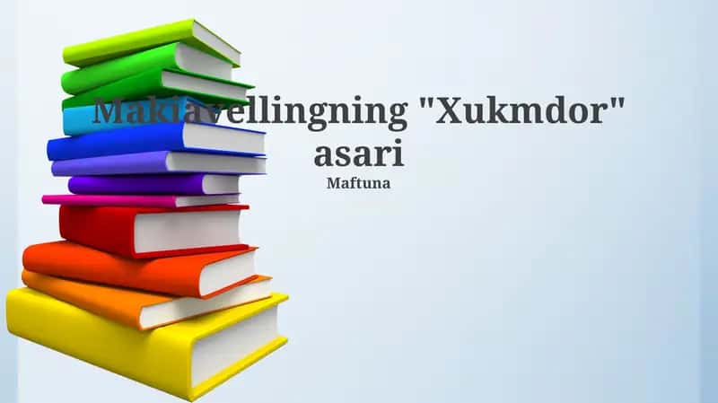 Makiavellingning "Xukmdor" asari 1