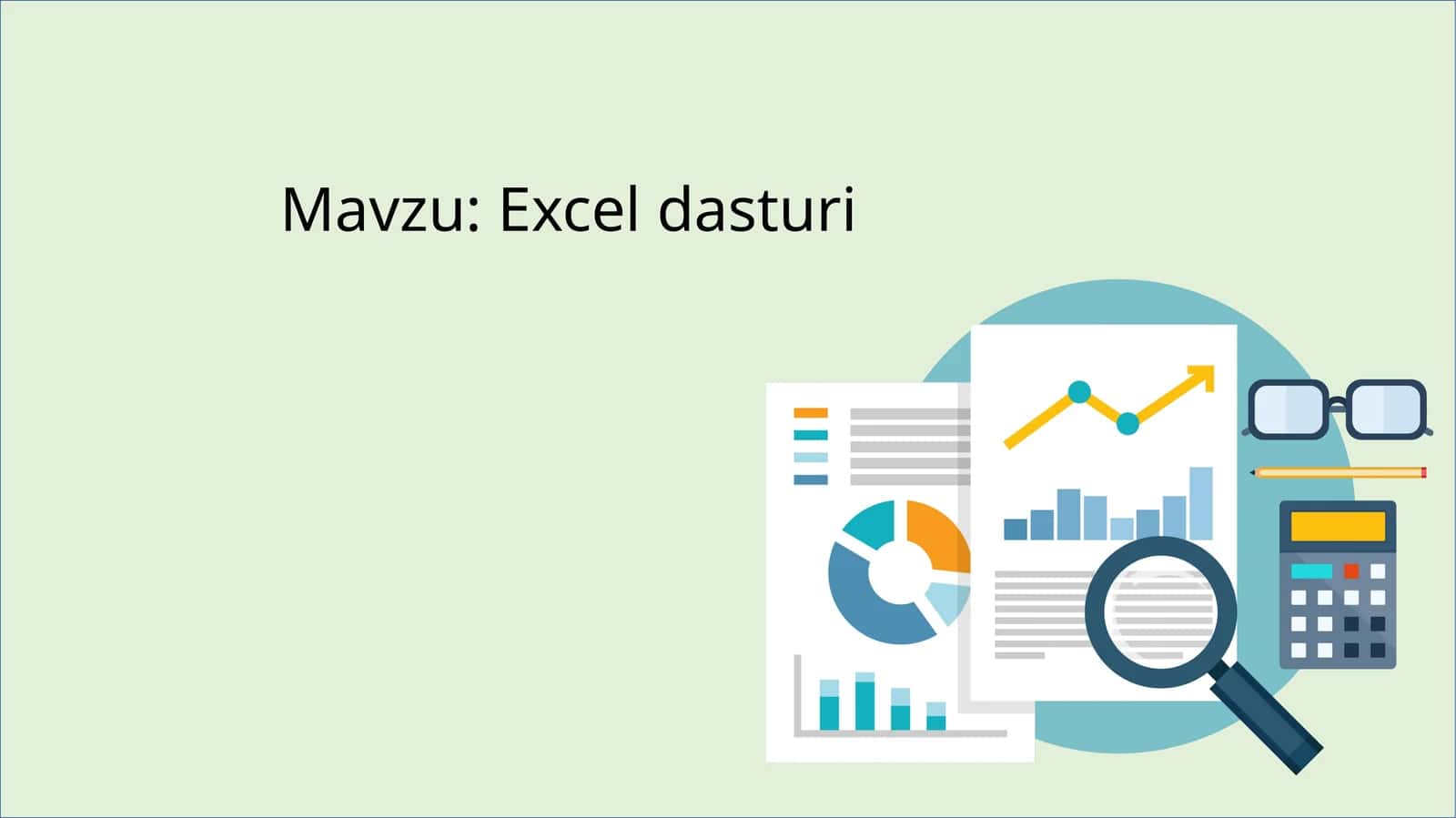 Excel dasturi 1