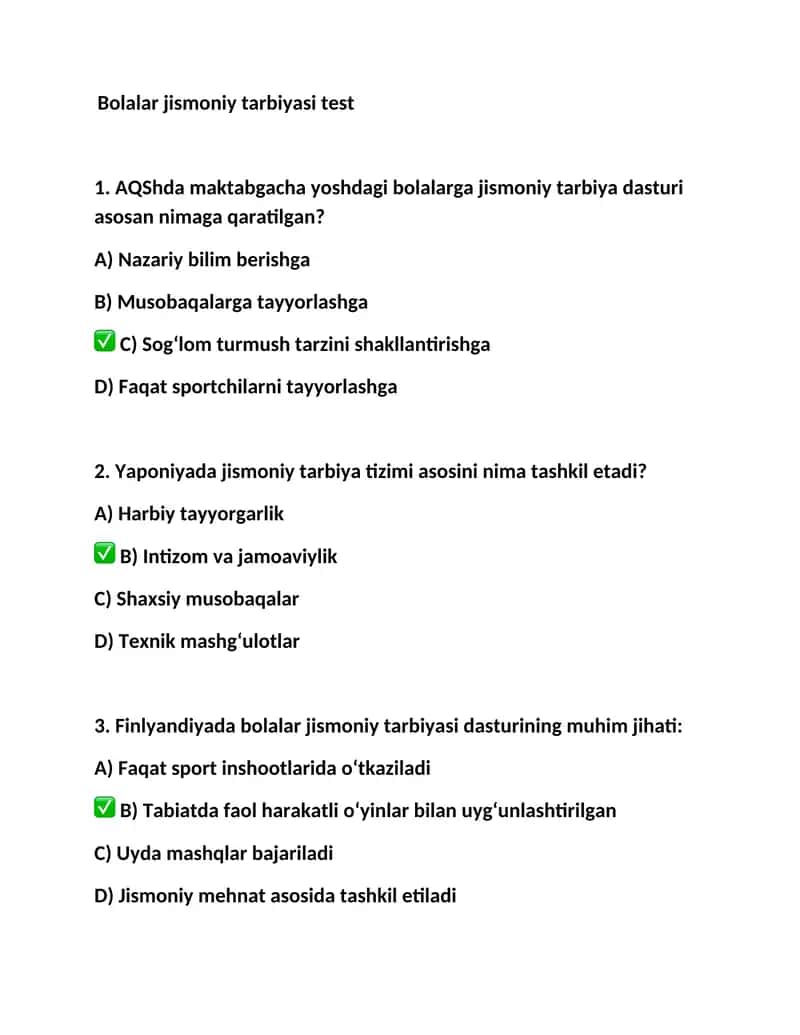 Bolalar jismoniy tarbiyasi 1