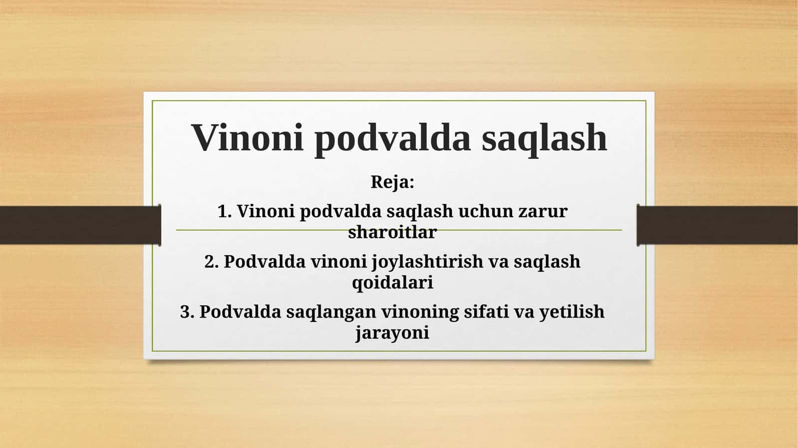 Vinoni podvalda saqlash 1