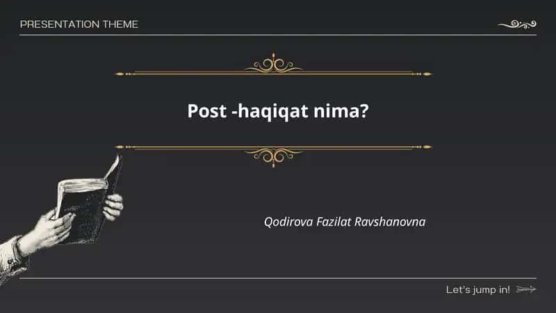 Post-haqiqat tushunchasi va taʼrifi 1