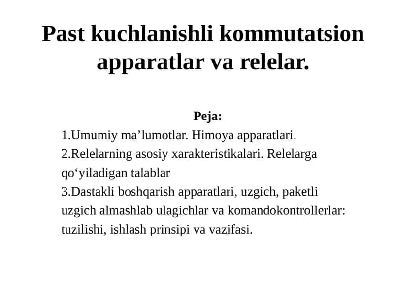 Pastkuchlanishlik Kommunikatsion Apparatlar Varelar 1