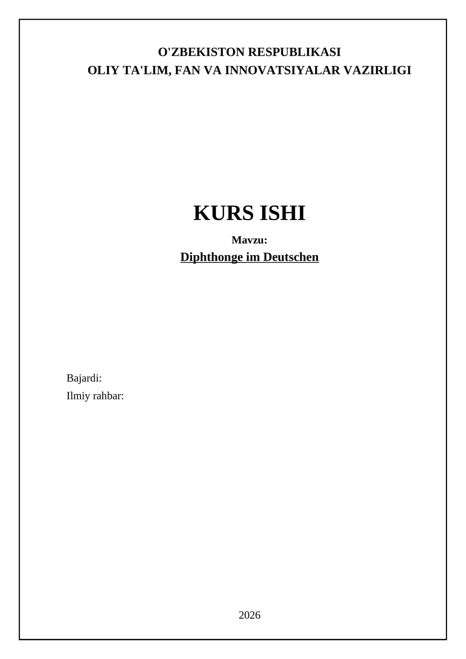 Diphthonge im Deutschen 1