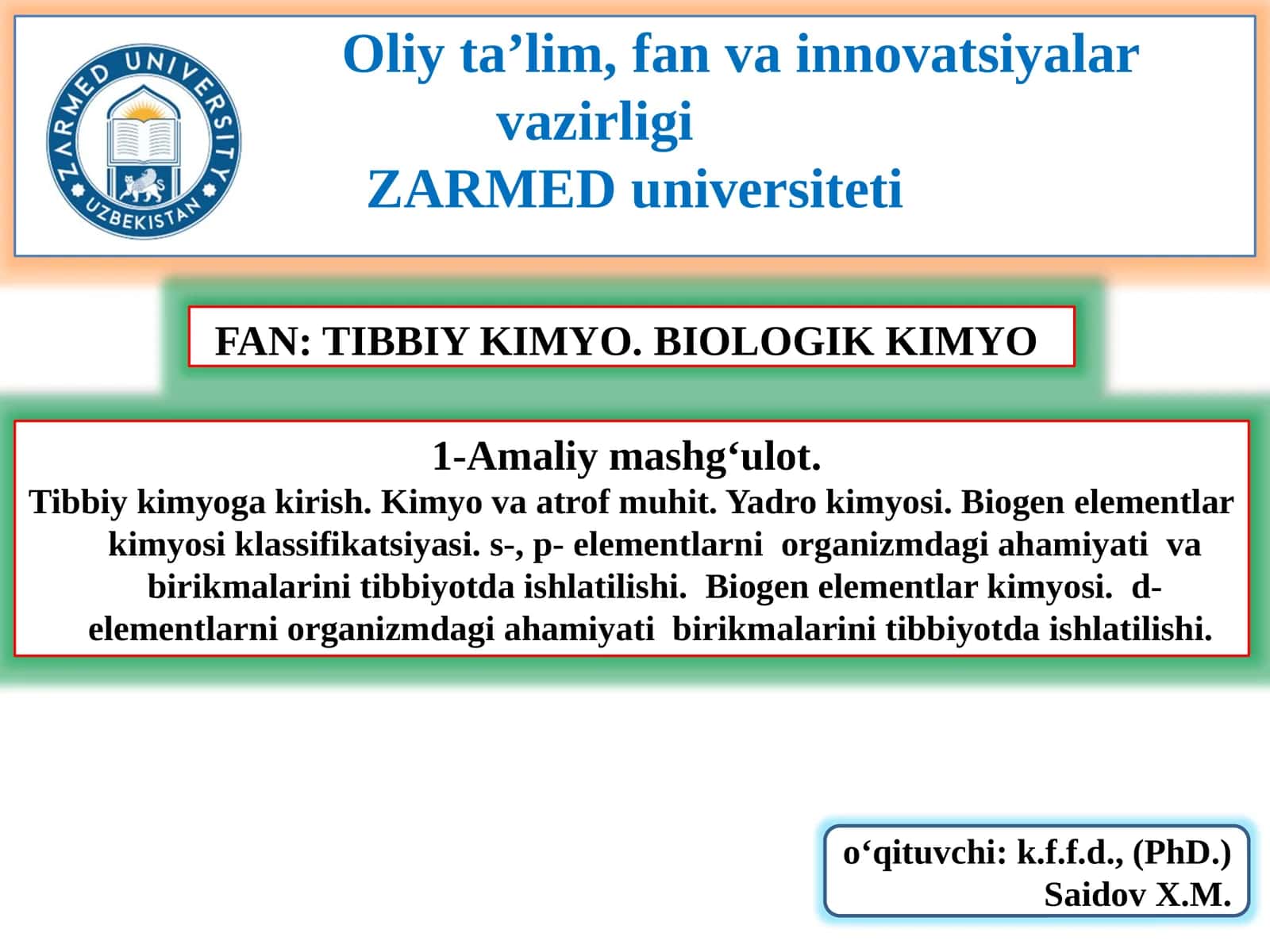 Kimyo 1