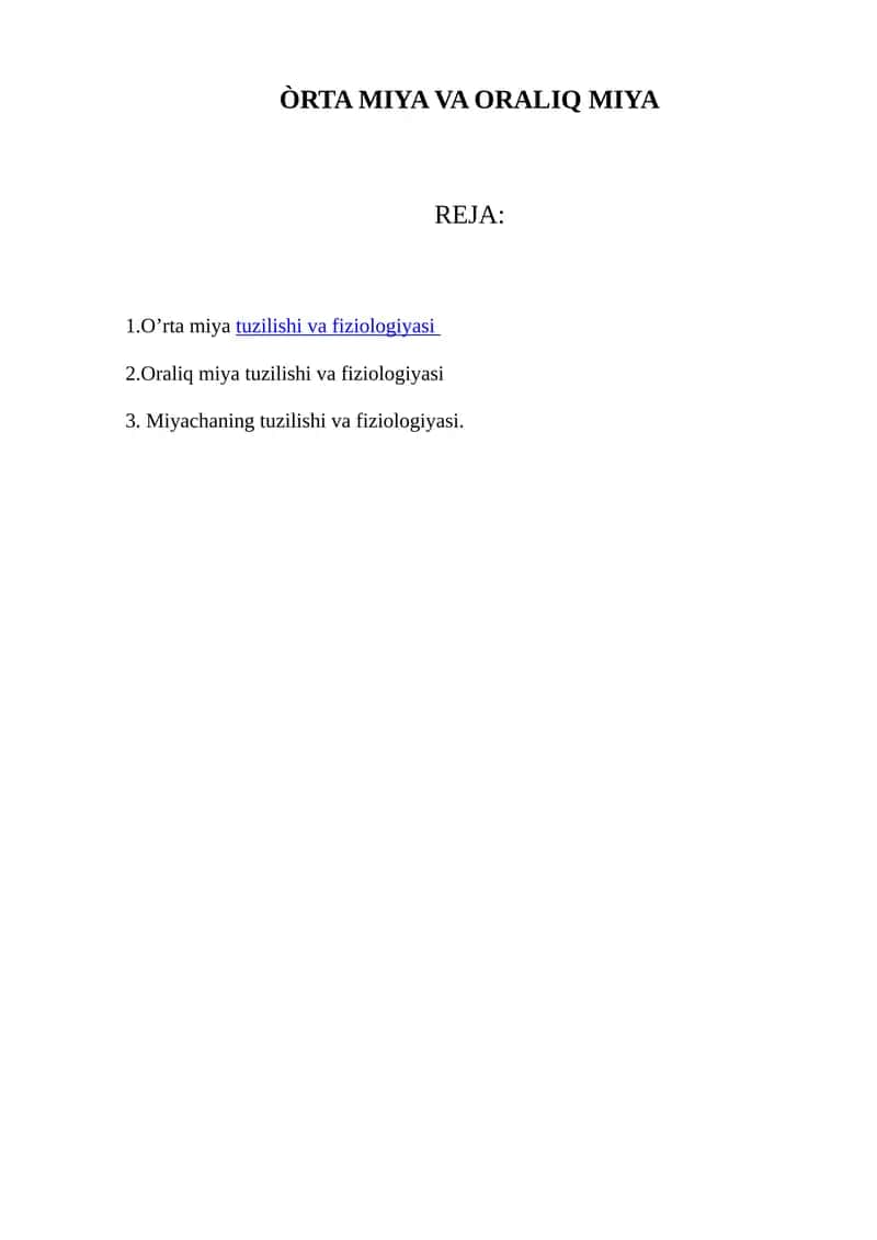 O'rta miya va oraliq miya 1
