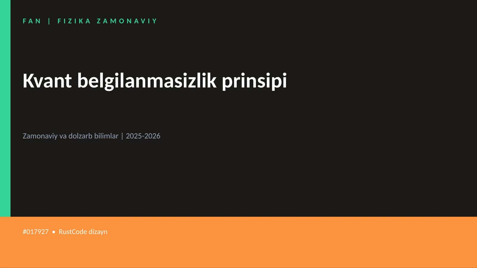 Kvant belgilanmasizlik prinsipi 1