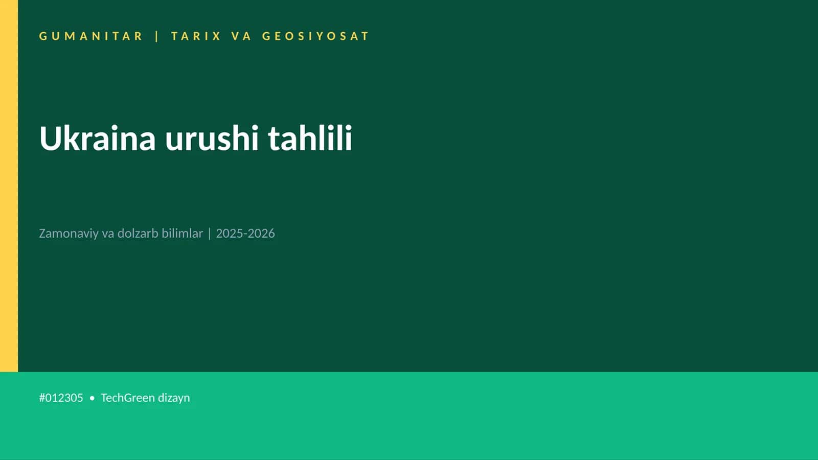 Ukraina urushi tahlili 1
