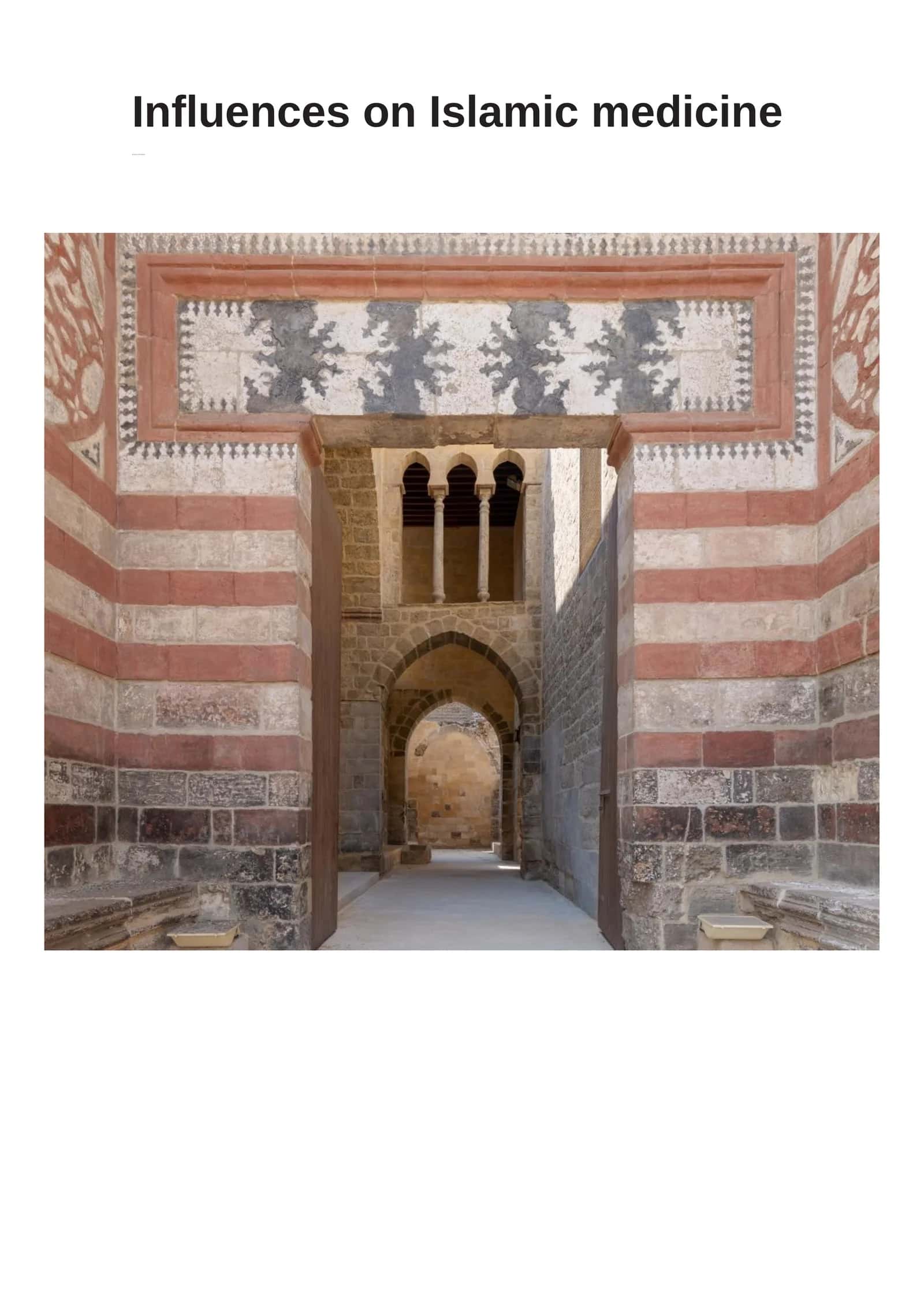 Influences on Islamic medicine 1