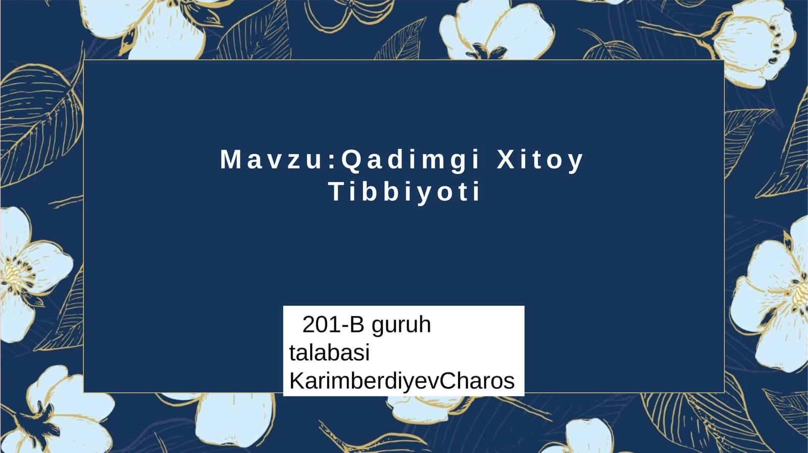 Qadimgi Xitoy Tibbiyoti 1