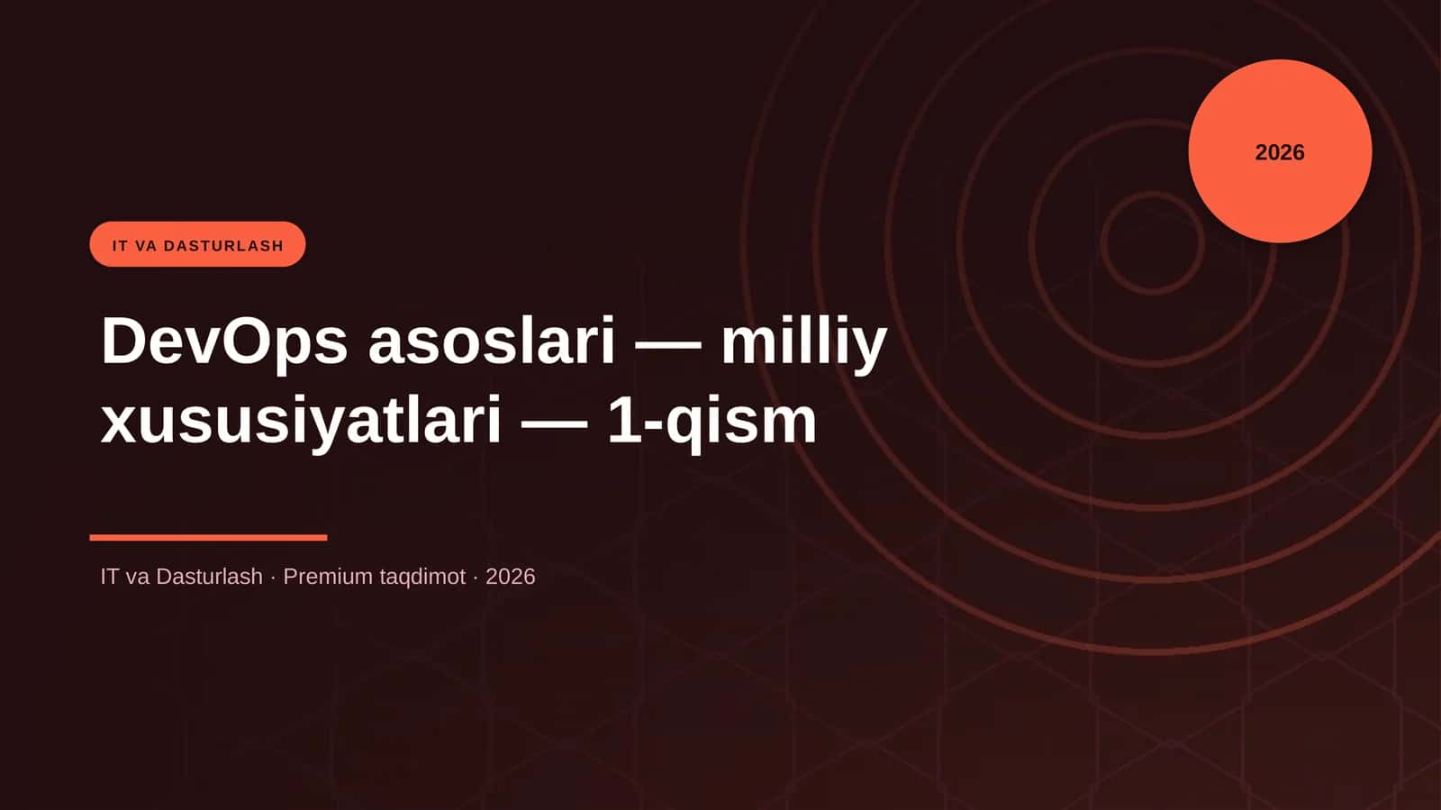 DevOps asoslari — milliy xususiyatlari — 1-qism 1