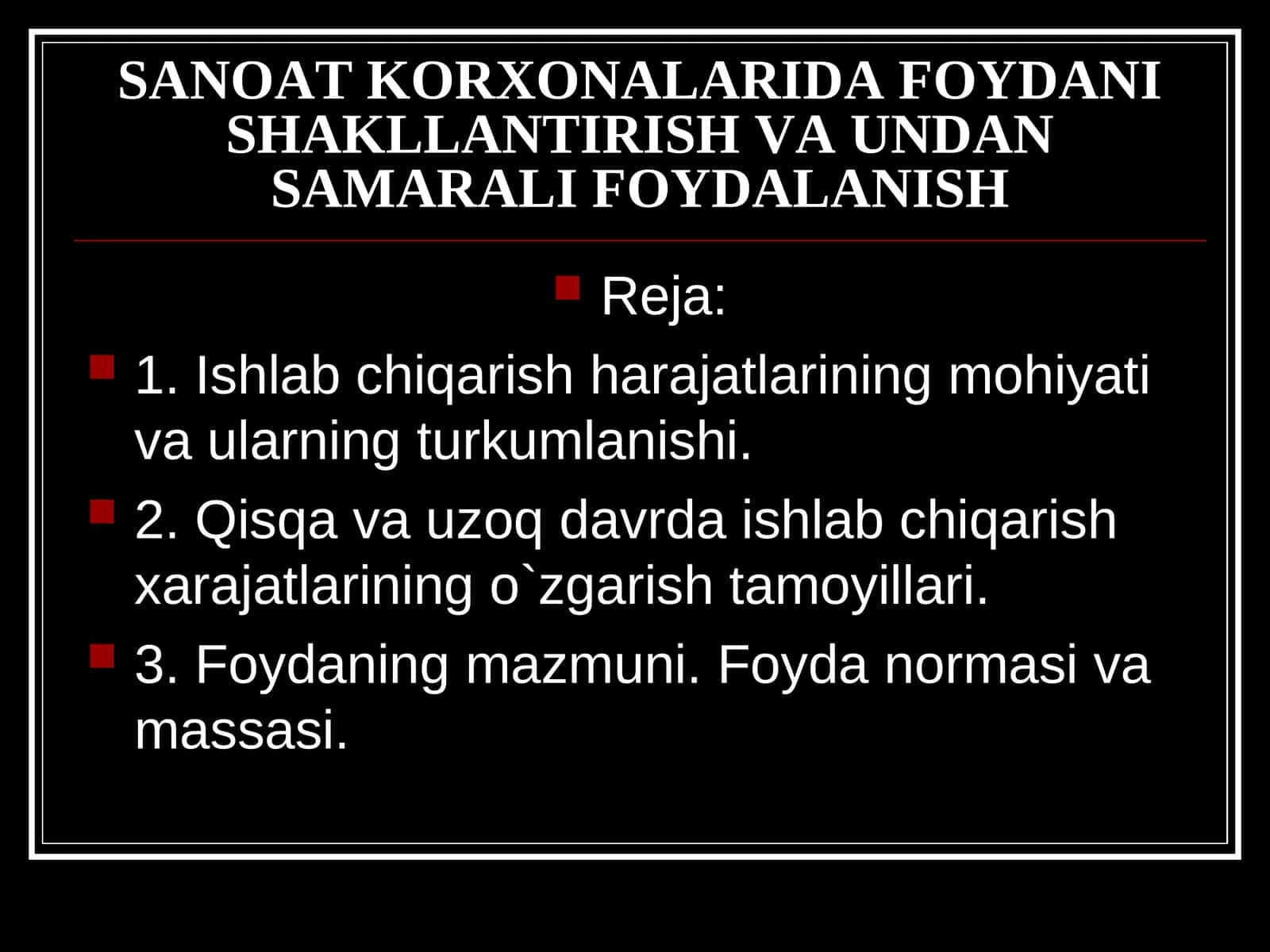 Ishlab chiqarish harajatlari 1