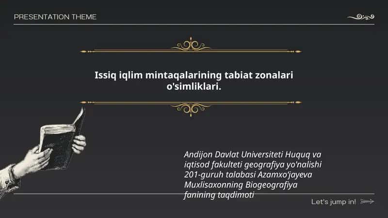 Biogeografiya fanining taqdimoti 1