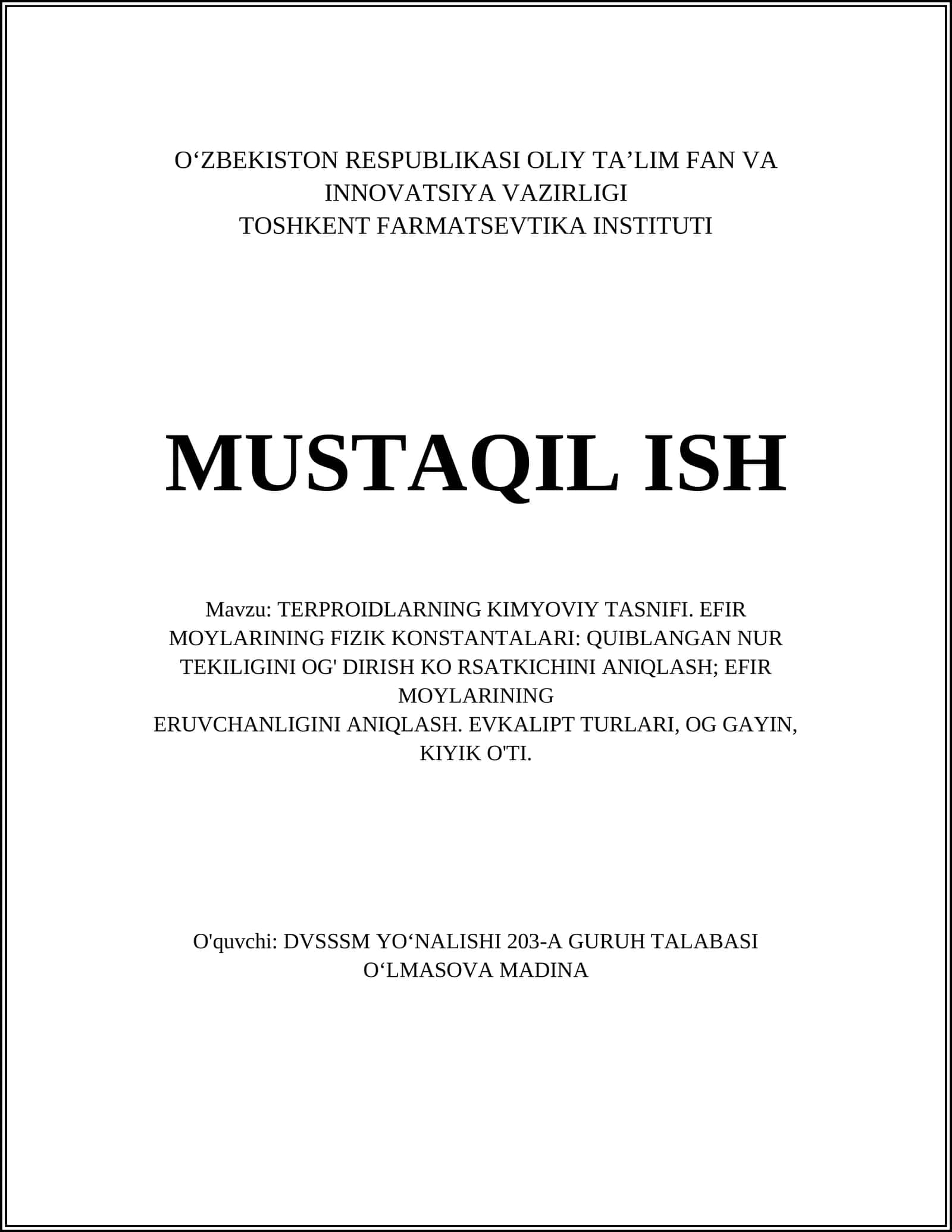 TERPROIDLARNING KIMYOVIY TASNIFI 1