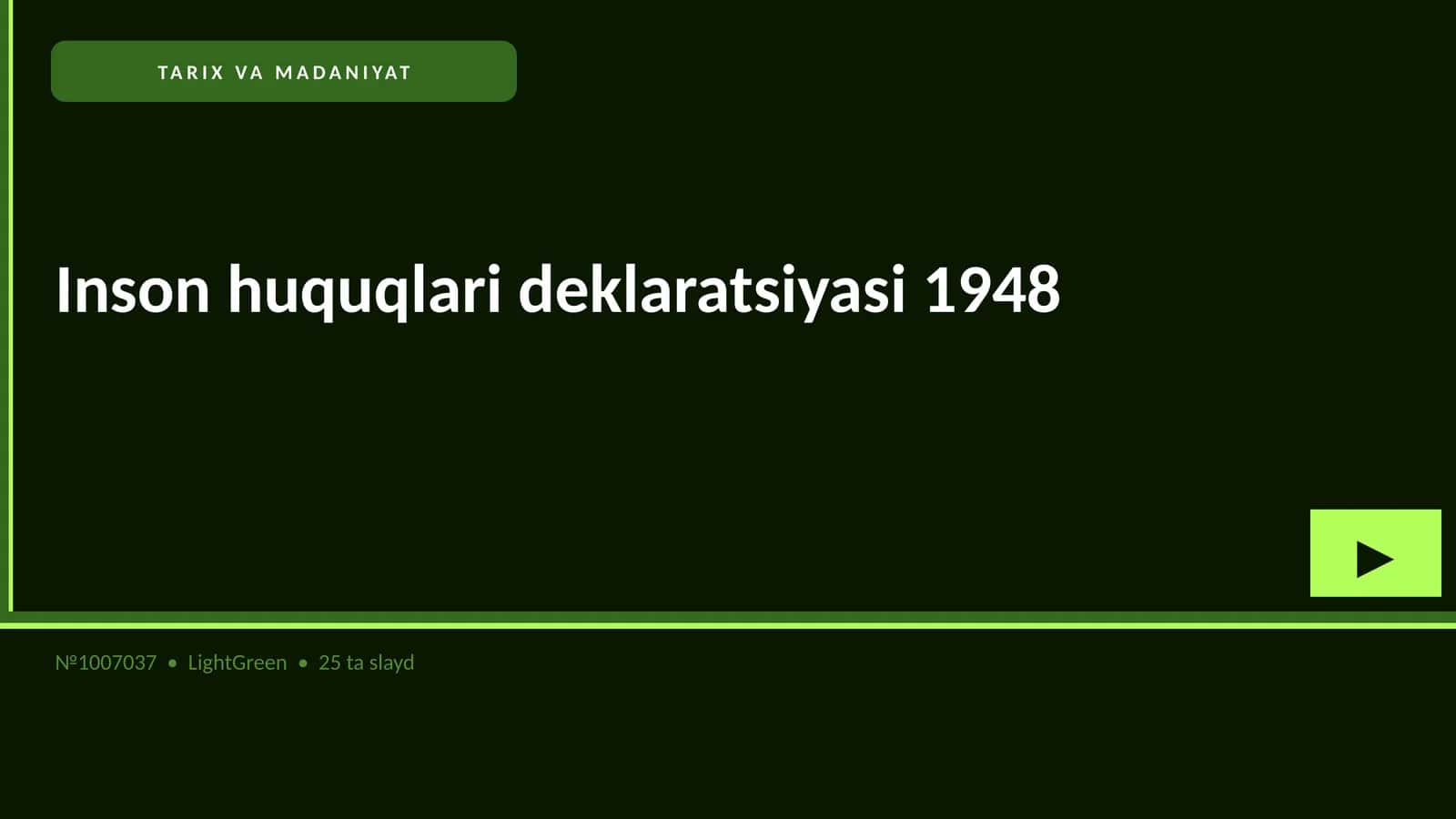 Inson huquqlari deklaratsiyasi 1948 1