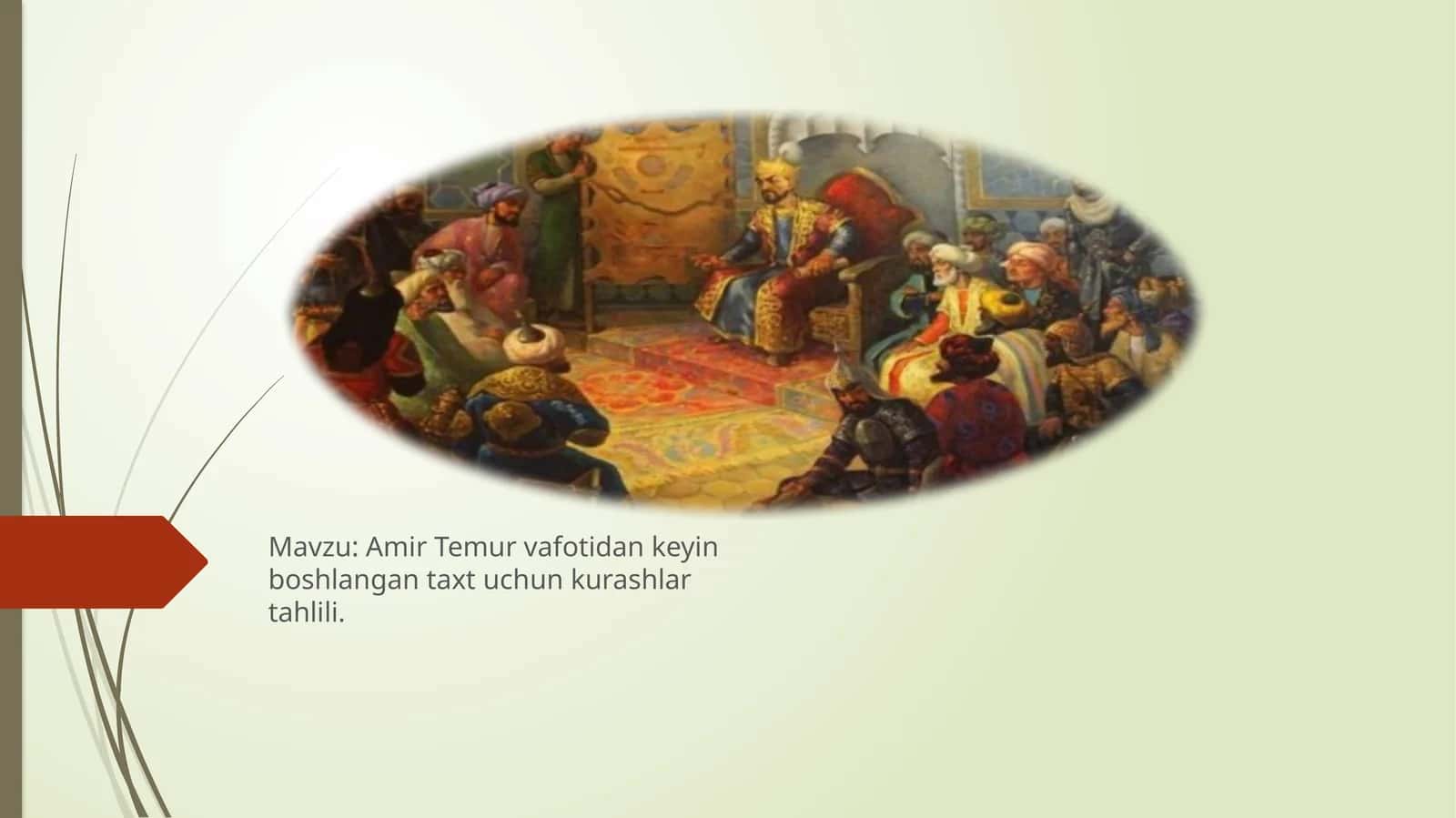 Amir Temur vafotidan keyin boshlangan taxt uchun kurashlar tahlili 1