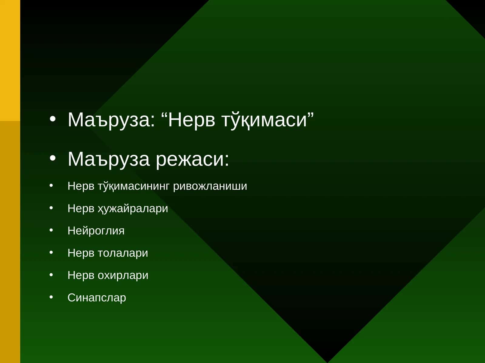 Нерв тўқимаси 1