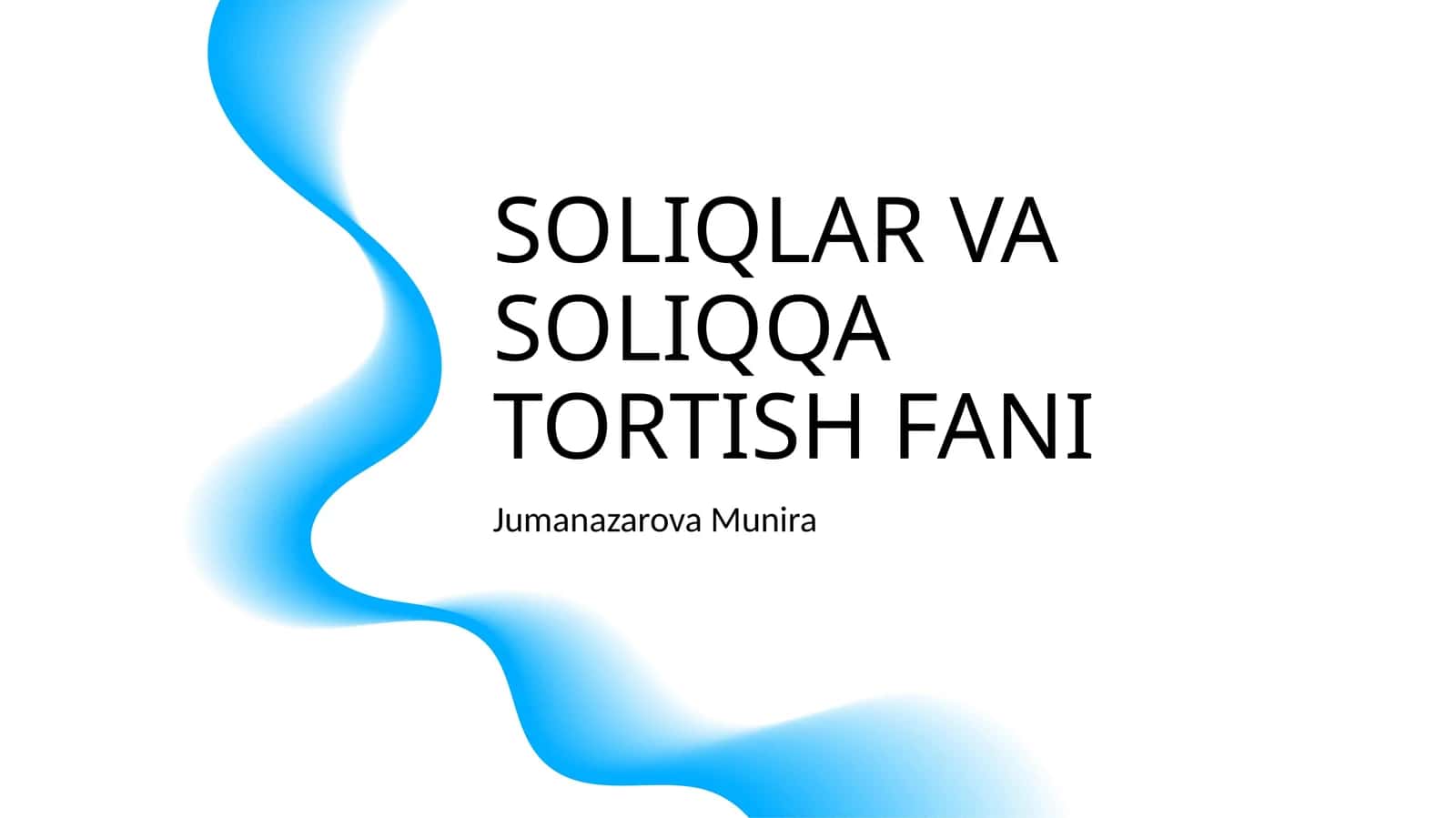 SOLIQLAR VA SOLIQQA TORTISH FANI 1