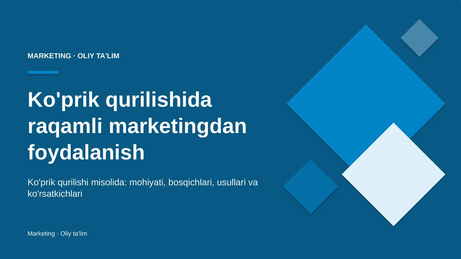 Ko'prik qurilishida raqamli marketingdan foydalanish 1