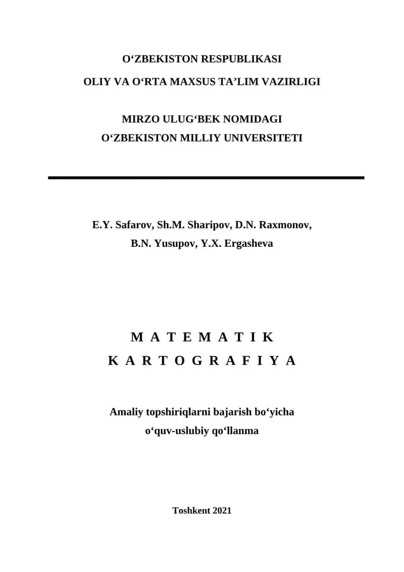 Matematik Kartografiya 1