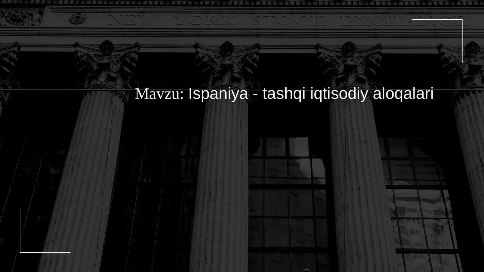 Ispaniya-tashqi iqtisodiy aloqalari 1