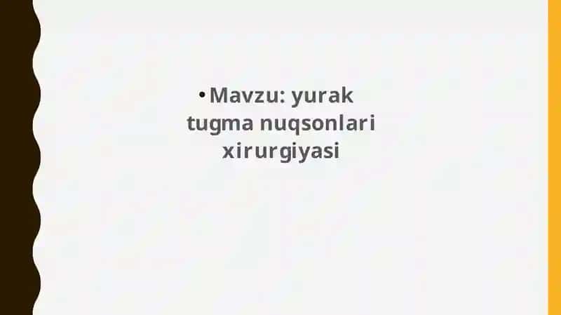 Yuraktug‘manuqsonlari ixirurgiyasi