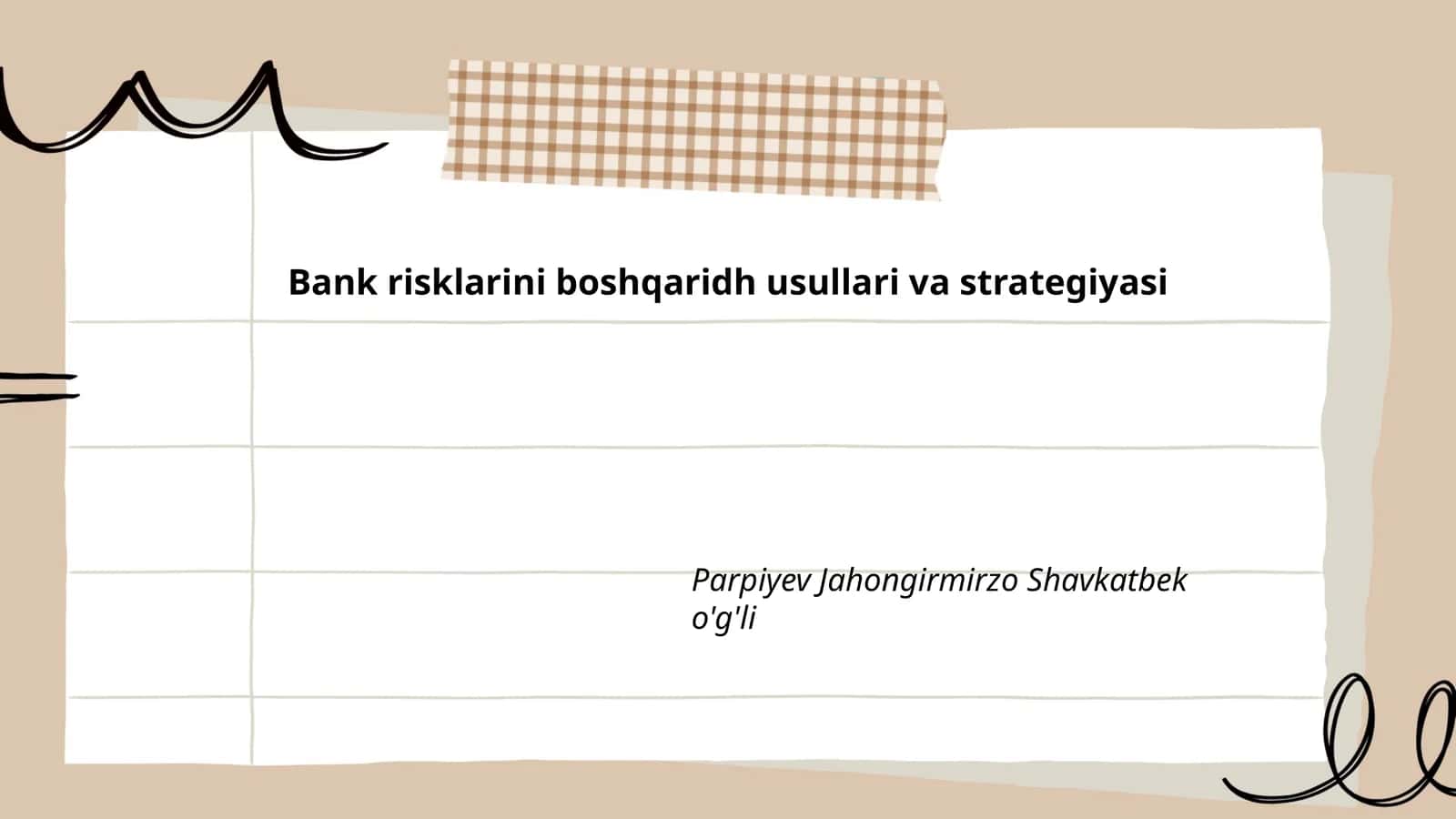 Kredit xavfini boshqarish usullari 1