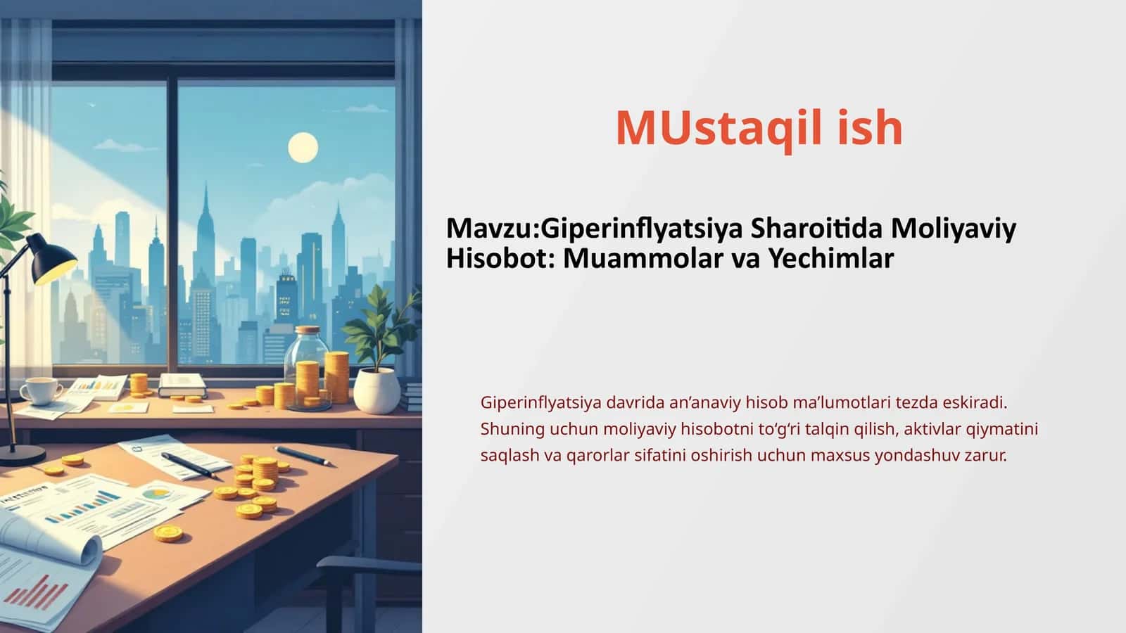 Giperinflyatsiya Sharoitida Moliyaviy Hisobot: Muammolar va Yechimlar 1