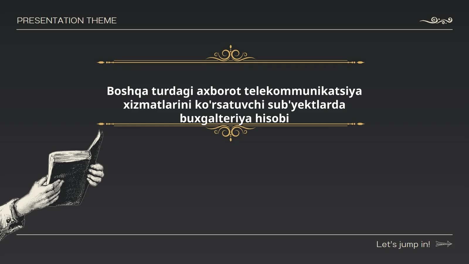 Boshqa turdagi axborot telekommunikatsiya xizmatlarini ko'rsatuvchi sub'yektlarda buxgalteriya hisobi 1