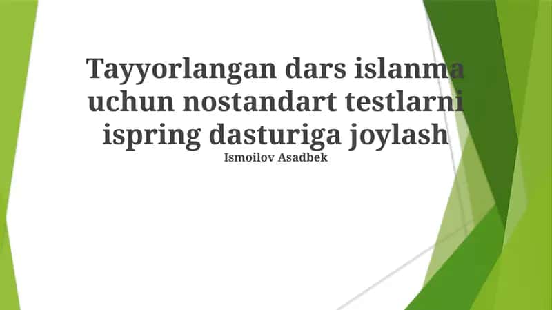 Balni hisoblash usullari kursi 1