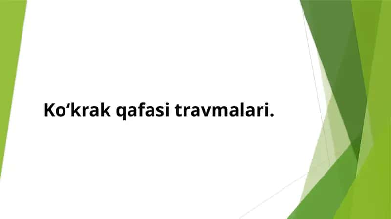Koʻkrak qafasi travmalari 1