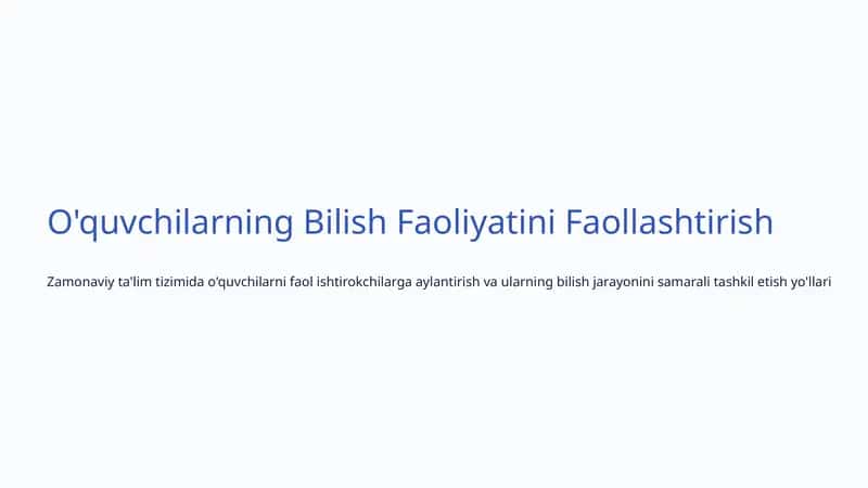 Bilish Faoliyati 1