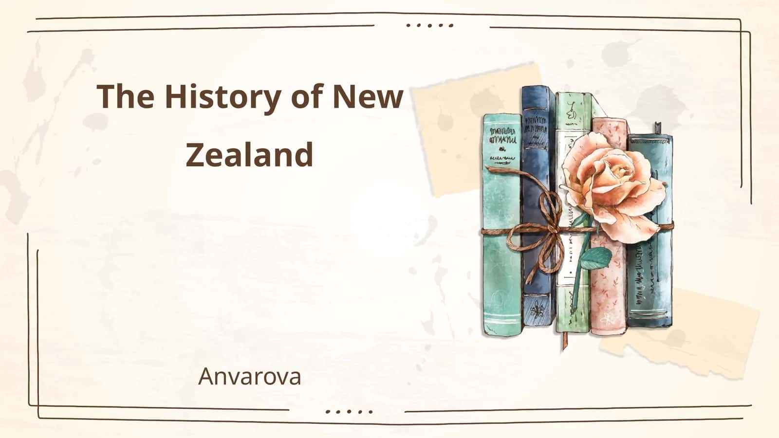 The History of New Zealand 1