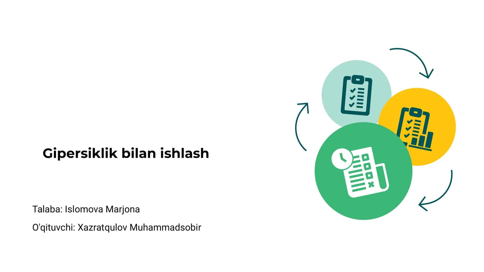 Gipersiklik bilan ishlash 1