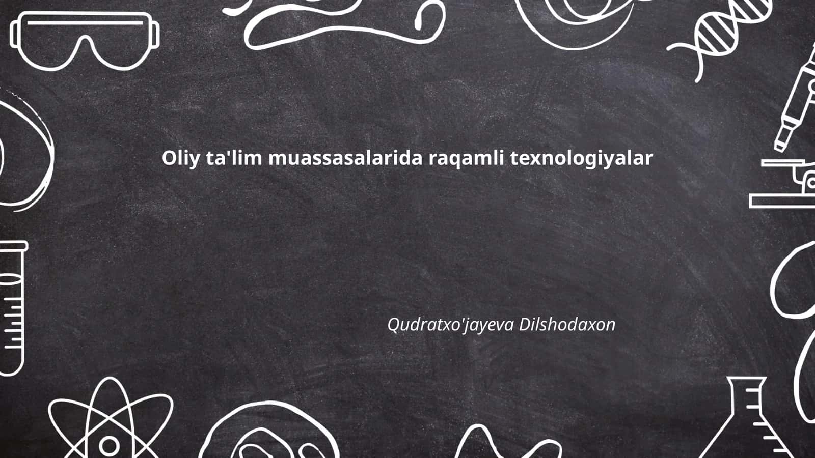 Raqamli ta'lim muhitlari 1