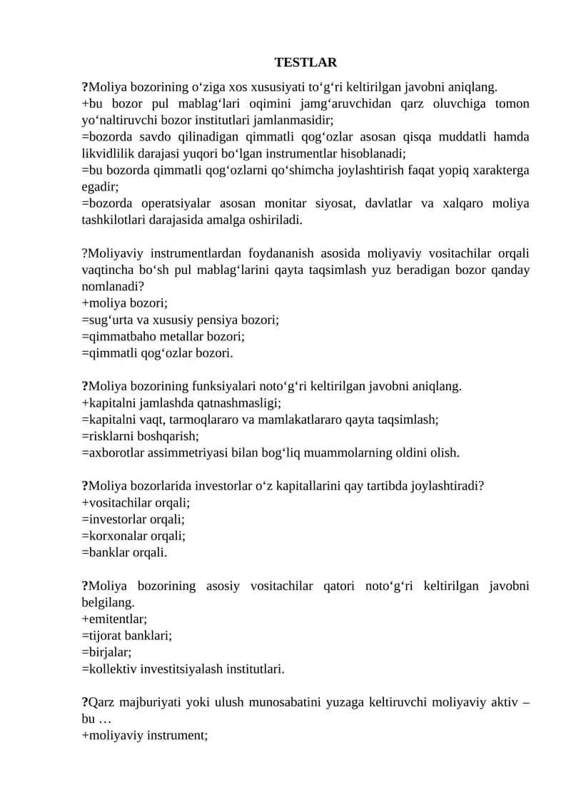 Moliya bozori 1