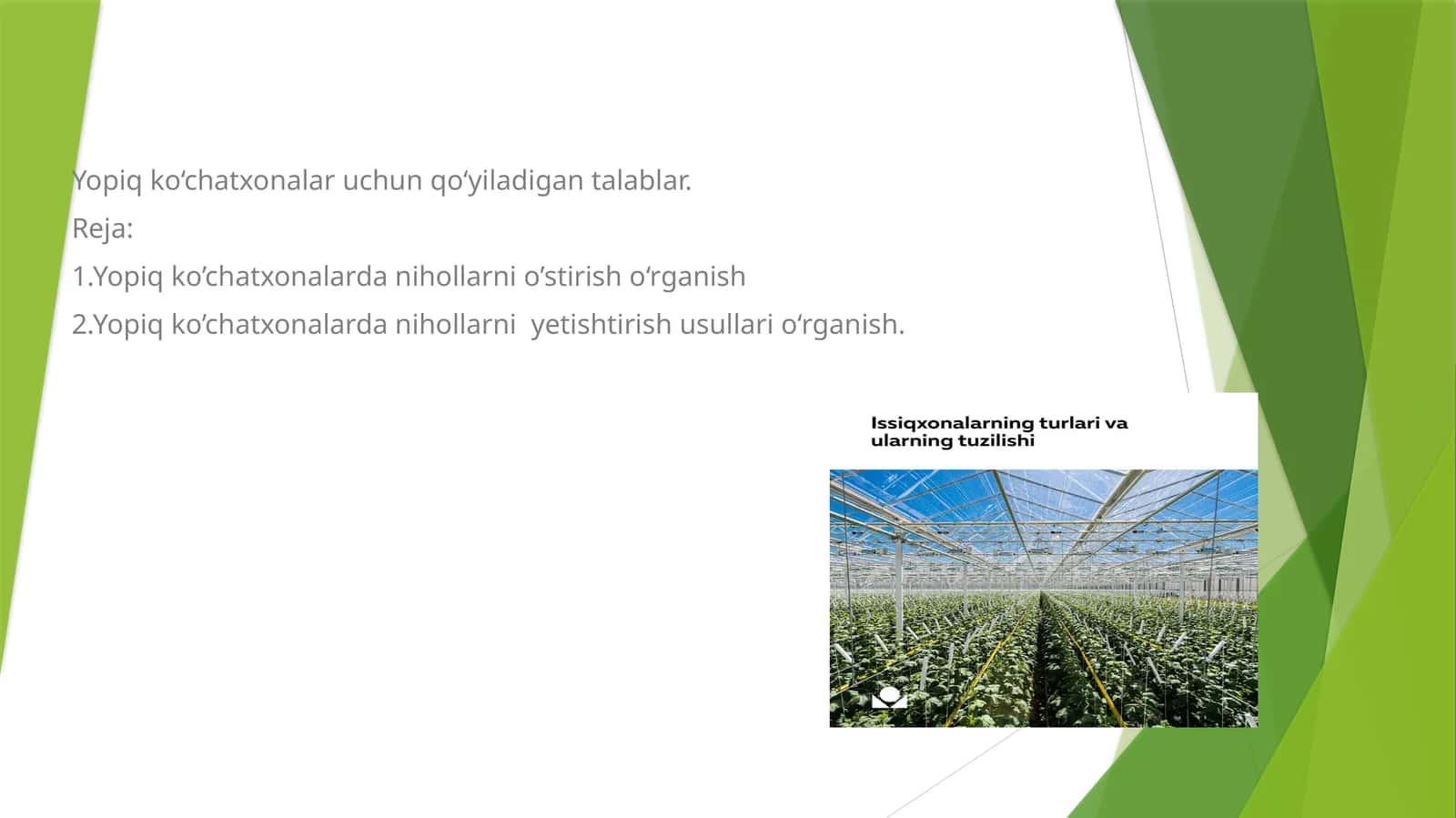 Nihol o'stirish usullari 1