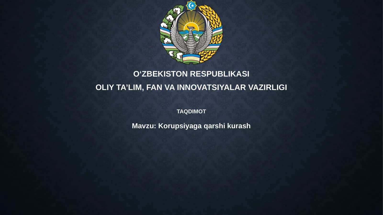 Korupsiyaga qarshi kurash 1