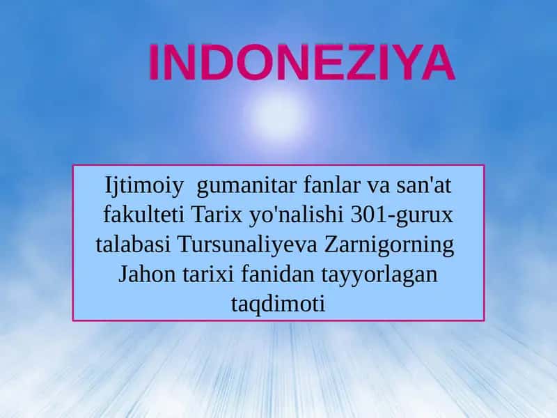 INDONEZIYA XARITASI 1
