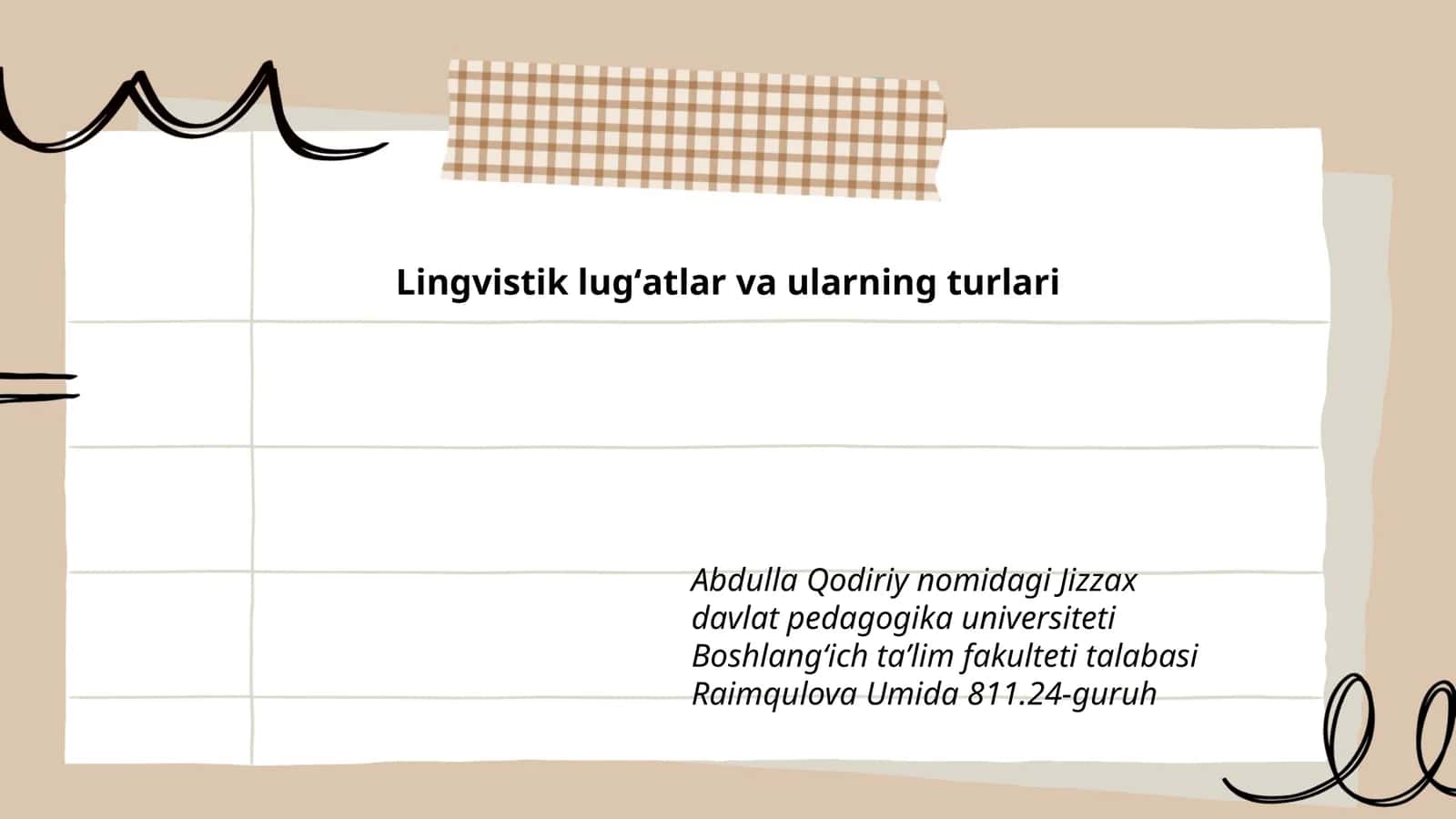 Lingvistik lugʻatlar va ularning turlari 1