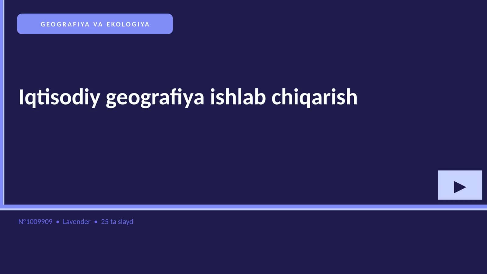 GEOGRAFIYA VA EKOLOGIYA 1