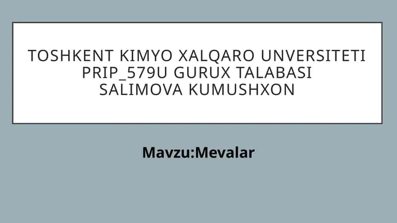 Mevalar 1