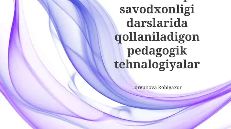 Pedagogik texnologiyalar 1