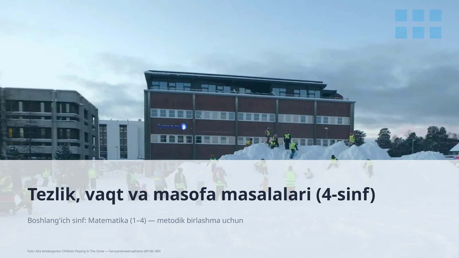 Tezlik, vaqt va masofa masalalari (4-sinf) 1